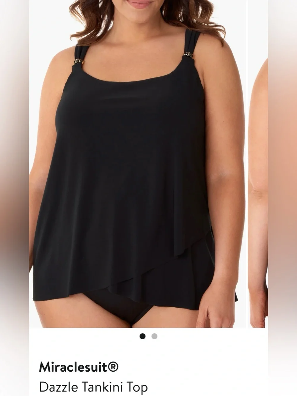 Miraclesuit NEW Size 12DD Dazzle Tankini Top $150 MSRP